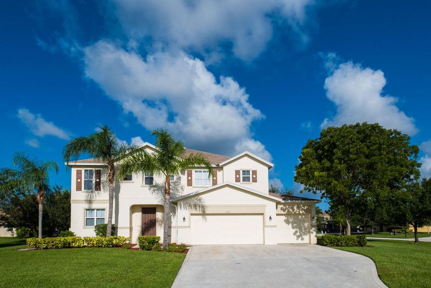 Don't miss this gorgeous custom home located in The Estates at Windy Pines! This 5 bedroom, 2 and a half bath home has over 3,500 square feet and an endless list of features including granite countertops, recessed lighting, breakfast bar, built in workspace, stainless steel appliances, walk in closets, oversized laundry room, large bonus room upstairs, upgraded master bath with garden tub and separate shower, walk in closets, and a 3 car garage all on an oversized corner lot. The main level boasts an expansive living room dining room combo, upgraded kitchen, breakfast nook, family room, and a wonderful master suite. The second floor has room for everyone with 4 bedrooms, spacious bathroom with dual vanity, and bonus room that could be used for playroom, media room, or a second living room.