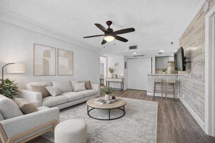 A great opportunity in a central West Palm Beach location, this first-floor condo offers value, convenience, and flexibility. Located just minutes from Tanger Outlets, Downtown West Palm Beach, and plenty of shopping and dining, with the beach under 20 minutes away, this home puts everything within easy reach. The kitchen has been renovated with modern cabinetry, quartz countertops, and newer stainless steel appliances. This 2-bedroom, 2-bath unit features a split floor plan, in-unit washer and dryer, private patio, and accordion shutters. Can be rented immediately, making it a great option for both homeowners and investors. Lake Place amenities include a pool, fitness center, tennis courts, and clubhouse. Seller is willing to contribute toward 6 months of HOA fees!