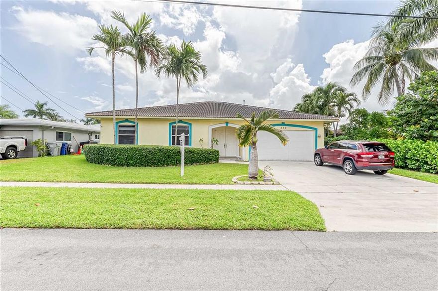 Fantastic find! Located on 70feet of water with ocean access. Built in 2001 this waterfront home features 3 bedrooms, 2 bathrooms, a 2 car garage, pool & an open floor plan. Grand foyer entry, open living area & great water & back yard views from all living areas. Double door entry to the primary suite w/ a large walk in closet, sliding doors to the patio & a large, well appointed bathroom w/ 2 vanities, tub, shower & water closet. Home is set up for a whole home propane generator, the street has a gas line for appliances. Enjoy a large indoor laundry room, hard flooring throughout, covered patio * partial summer kitchen. No homeowners association.
