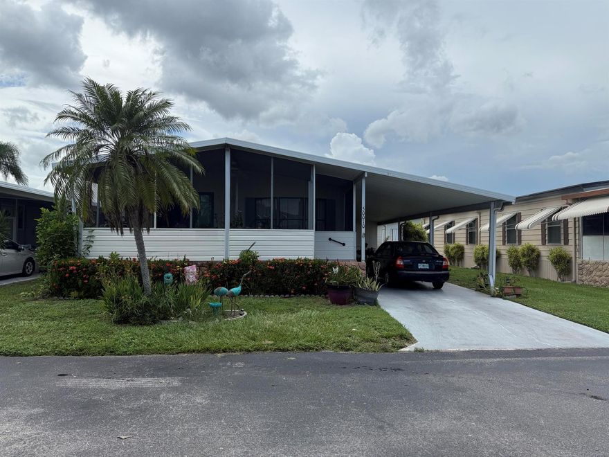 3-Bedroom Home in 55+ Jamaica Bay Community!Don't miss this rare opportunity to own a 3-bedroom, 2-bathroom home with that includes a huge screened-in Florida room.Low HOA that includes Lawn maintenance, water, sewer, trash, internet, two heated pools, Clubhouse, and a 24/7 manned security gate.