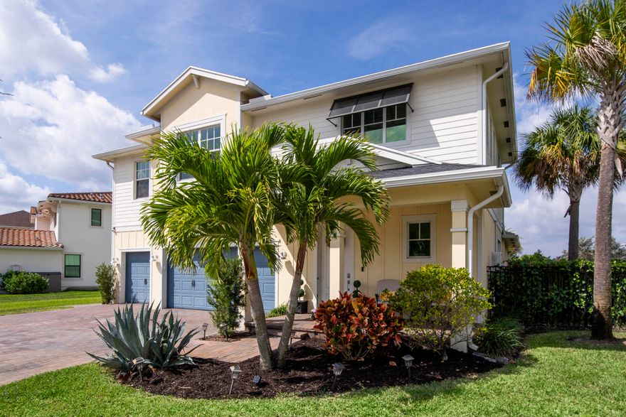 A private backyard oasis with a heated saltwater pool and travertine deck sets the tone for this beautifully maintained Lennar Tarragon model in the sought-after Arden community. Offering 5 bedrooms, 3.5 bathrooms, and a 3-car garage, this home provides 2,869 square feet of air-conditioned flexible living space with a first-floor den that can easily serve as a sixth bedroom or home office, along with a convenient mudroom entry. Inside, you'll find crown molding, an electric fireplace, and custom closets in the primary suite, pantry, and garage, along with a water softener system for added convenience. The kitchen and laundry area feature newer appliances, and the entire second floor has been updated with new flooring, creating a fresh and modern feel. Step outside to enjoy your own outdoor retreat, where the heated saltwater pool is surrounded by lush landscaping. The covered lanai features an electric awning and a built-in beverage station with wine and beverage coolers, perfect for entertaining! The garage has been upgraded with epoxy flooring and overhead storage racks for maximum organization. Located in the highly desirable Arden Agrihood, residents enjoy a unique lifestyle blending nature, wellness, and resort-style amenities including scenic trails, green spaces, community activities, and modern recreational facilities. Experience the best of Arden living, welcome home!
