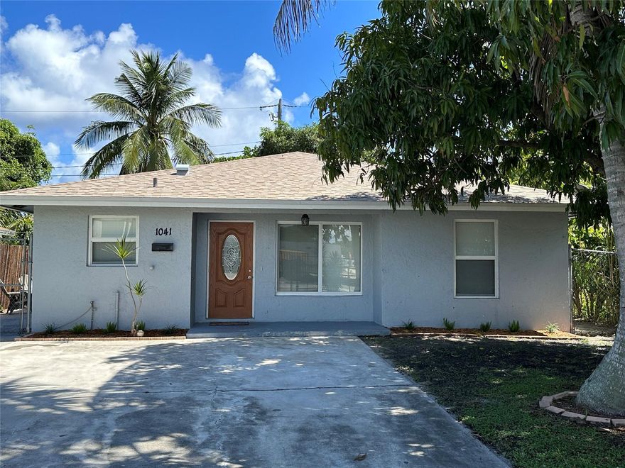 Fantastic opportunity with this newly renovated single family home in east Delray Beach. In-between Atlantic Ave and Linton Blvd, conveniently located just down the street from the new Whole Foods Market. This beautifully redone 4 bed/2 bath home has wood-like porcelain tile in all the rooms, SS appliance, front load washer/dryer, ceiling fans in all bedrooms & great room and is complete with impact windows and doors throughout to take the worry out of hurricane season. New Roof 2020. New A/C 2021. Large front driveway with plenty of parking.  Fully fenced and ready to start enjoying with family, friends, and your beloved pets!
