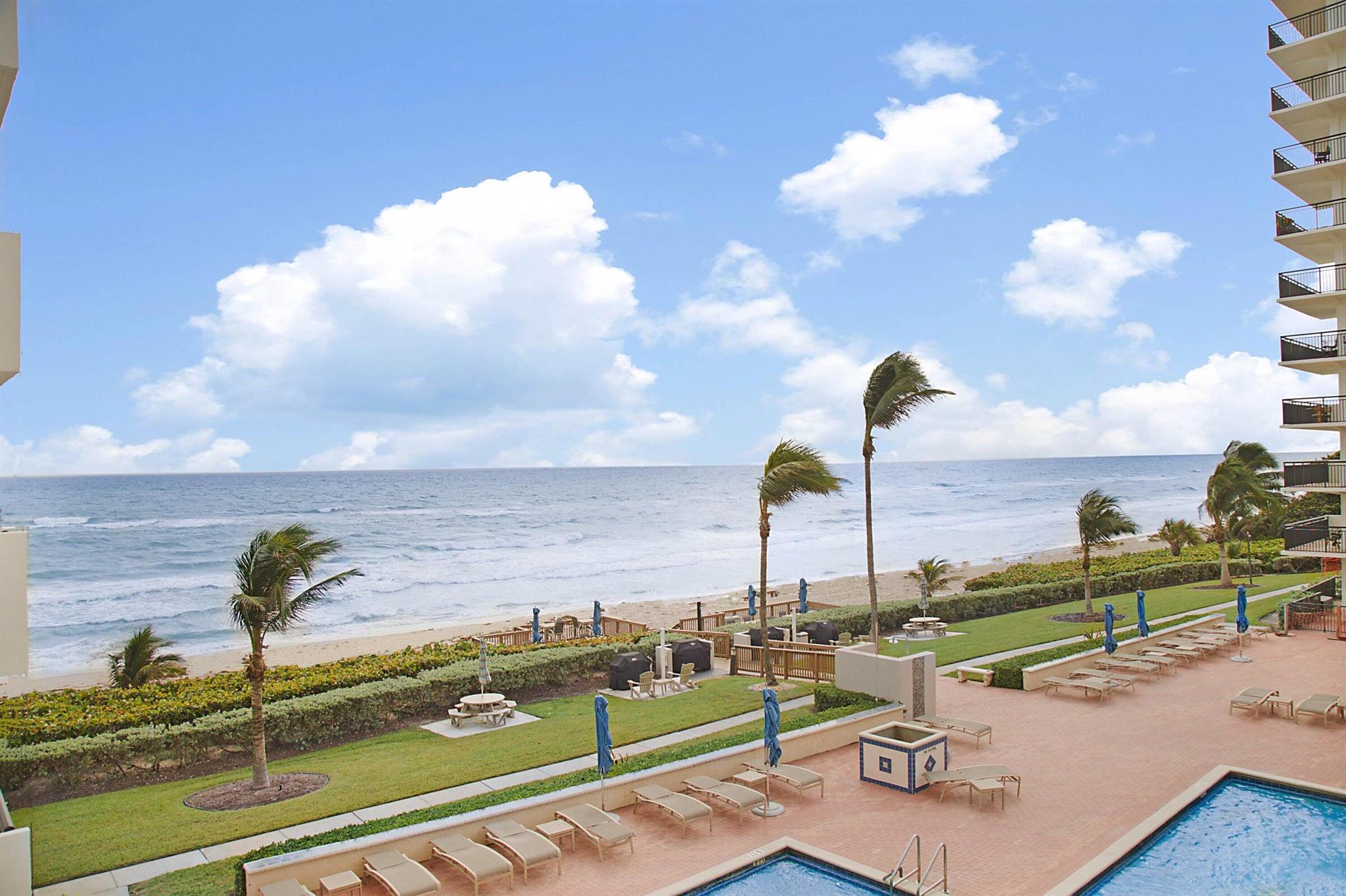 Available for both annual and seasonal rental: $3,500/month annually or $4,500/month seasonally. This turnkey waterfront condo is your ticket to coastal living! Nestled along the prestigious ''Millionaire's Mile,'' this rare two-bedroom, two-bathroom residence offers ocean views from both the living room and private balcony. Enjoy private beach access, a sparkling swimming pool, and a relaxed, upscale lifestyle. Located just north of Fort Lauderdale in the peaceful enclave of Hillsboro Beach, you'll be close to shopping, dining, and leisure options. Whether you're looking for a seasonal retreat or year-round paradise, this home has it all!