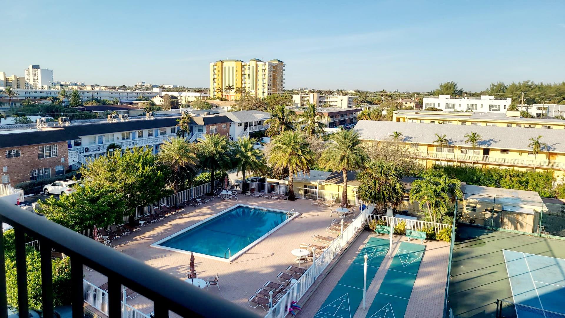 SEASON 2026, MIN 90 DAYS, WINTER IN PARADISE. AVAILABLE SINCE JAN 8TH. BUILDING ACROSS FROM THE ATLANTIC OCEAN. THIS CONDO IS BRIGHT & SUBSTANTIALLY REMODELED. 2BED/2BATH, FULLY FURNISHED & EQUIPPED. IMPACT WINDOWS & DOORS, TILES FLOORS. KITCHEN W/STAINLESS STEEL APPLIANCES & FINE WOOD CABINETS. KING BED IN MAIN BEDROOM W/WALK-IN CLOSET & 3 BEDS IN 2ND BEDROOM. NEWER A/C, WATER HEATHER & ELECTRIC PANEL. LINEN & TOWELS TO BE PROVIDED. 1 TV IN LIVING ROOM. COMMON LAUNDRY. 1 PARKING & GUESTS. HEATED POOL, TENNIS COURT, SHUFFLLE BOARD & SAUNA. COME TO THE BOOMING CITY OF POMPANO BEACH, WHERE IS FUN DINING BEACHFRONT, WALKING, BIKING, GOLFING, FISHING, DIVING, SHOPPING, DANCING. NO PETS, NO SMOKING. CONCRETE RESTORATION WILL COVER WINDOWS & BALCONY, OCT TO APR. MAKE AN OFFER, NOTHING TO LOSE!!!