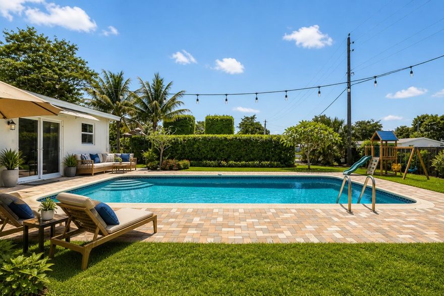 4-bedroom, 2-bath home in Hollywood, Florida with convenient access to major roads and highways. Features include impact windows and doors, a roof updated in 2019, and an updated kitchen. The spacious backyard offers a pool and plenty of room to enjoy outdoor living.  A great opportunity to personalize and make it your own.