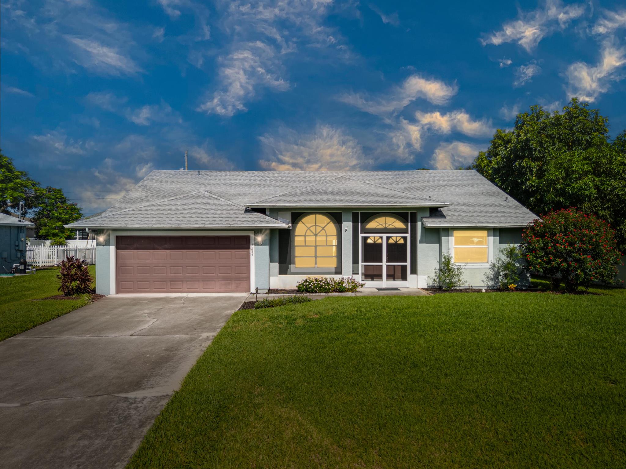 With a new roof (Jan 2025) and A/C (2023), this 3BR/2BA split-plan home is move-in ready. High ceilings and sliding doors fill the home with light, while the flexible design offers both formal and casual living: a dining room, breakfast nook, family room, and a front living room that easily doubles as a den or office. The primary suite features a remodeled walk-in shower, soaking tub, double vanities, and custom closet build-outs. Outside, enjoy an oversized screened lanai, a full screened front porch, and a fenced backyard with room for a pool or garden. Located in the sought-after Gatlin area, minutes from shops, dining, and highways.