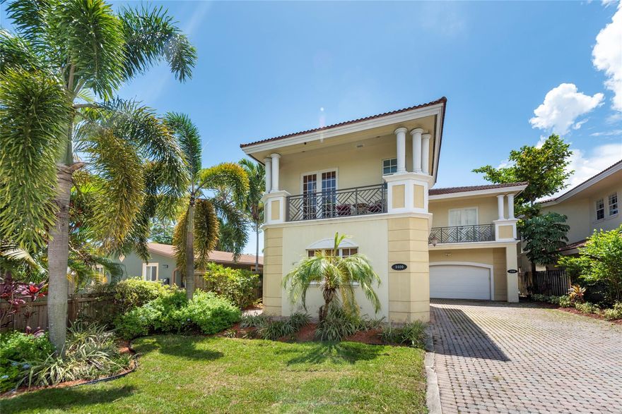 Location Location Location Great home in the hart of Wilton Manors 11Ft ceilings On the first floor and 10Ft ceilings on the second floor . This home has Travertine marble on the first floor and hand scraped walnut on the second floor .The kitchen hast quartz counter tops and sink with Onyx back splash there is an inground spa in your private back yard only a 5 minute walk to Wilton Dr. for dinning and entertainment. no HOA fees  The furniture is from Ethan Allen and is available for sale.