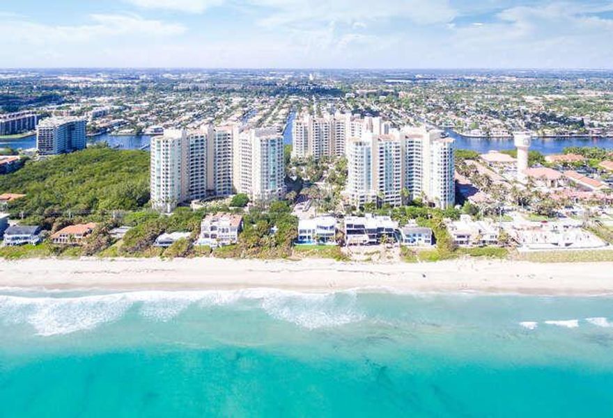 Surround yourself with panoramic ocean views within the luxury of a sophisticated coastal decor. From the moment you step out of the elevator to a private double door entrance you are surrounded by sweeping ocean views . Savona model in South Tower located in one stack is the most desirable in all three towers. The views are magical , the space boasts 2842 sq ft under air ,with 3142 total sq ft including 2 balconies All 3 bedrooms are ensuite with amazing views. the split floor plan is ideal for entertaining family and friends. Primary suite has a spacious bathroom with a window overlooking the ocean, 2 custom walk-in closets, separate shower and WC. Marble countertop , lacquer cabinets. Bedroom has 2 sliding glass doors that open to east balcony. Powder Bathroom is exquisite pulling in the decorators vision through out the home. Wood floors in the great room, kitchen, foyer, hallway, , carpet in bedrooms, marble in utility and bathrooms. Decorators Unlimited designed the wall units in the great room. Kitchen cabinets updated , subzero fridge, Bosch dishwasher. walk-in pantry, granite counter tops.Stainless door handles throughout home, all doors are custom . 2 separate parking spots and separate storage. South Tower has 2 party rooms, lounge, card room, fitness room, concierge, valet, security, property manager on site. Toscana Towers offer 3 pools surrounded by lush tropical landscaping, attendants providing towels, ice water, chaises 1st class hospitality. The beach pavilion has attendants providing towels , water service , beach chairs. 2 BBQ's, showers, bathrooms, lockers, and a beautiful indoor great room to enjoy.
Toscana Towers has 24 hour security, concierge, valet. BBQ's by South ,West Bldgs, 2 tennis courts, dog friendly , baby friendly, people friendly. Experience the resort lifestyle Toscana offers. Toscana is "The Gem of Highland Beach". Perfect location to Delray Beach and Boca Raton. Highland Beach has its own police dept, building dept, Library .