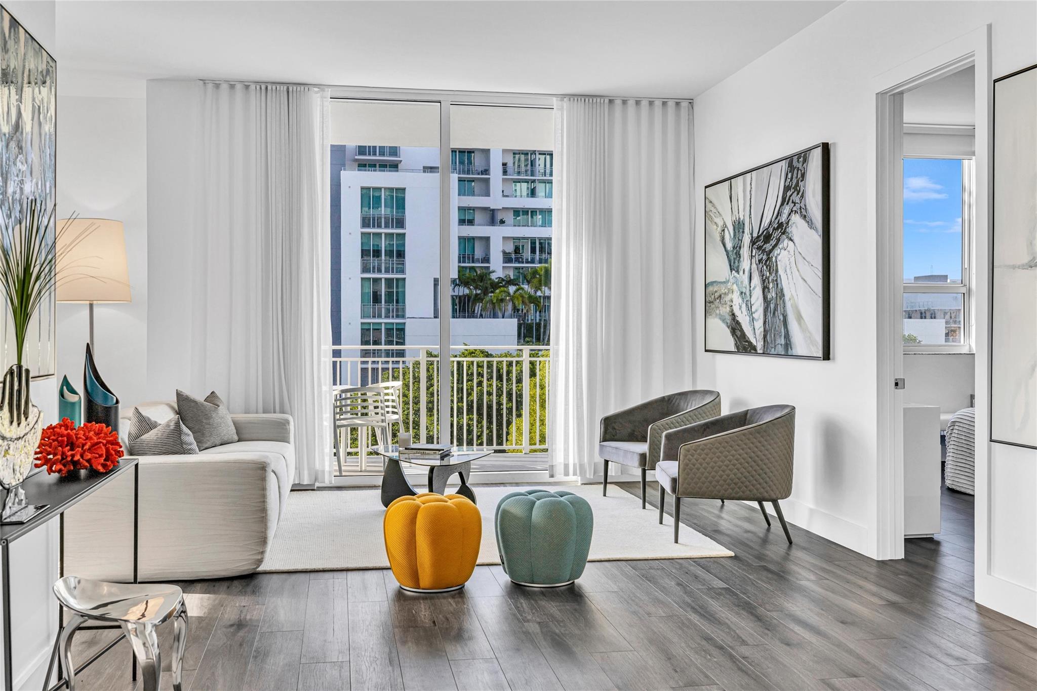 Stylishly Updated 2 Bed/2 Bath in Boutique Building Located in the heart of Miami's vibrant Edgewater neighborhood, offers modern living in a quiet building. The light-filled loft-style apartment features a modified floor plan, soaring 10’ ceilings, 8’ solid core interior doors, and sleek, newer kitchen. Enjoy both north and west-facing balconies—perfect for capturing the breeze and city views. Additional features include:1 garage space (option to rent additional) Building recently went through extensive renovation & all assessments are paid and building has reserves in place. 2 pets below 20lbs. Building amenities include pool, fitness center, sauna and bike storage. Experience the ideal combination of style, comfort and location—minutes from the Design District, Wynwood, & Downtown Miami