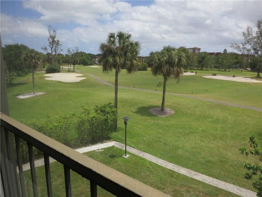 CORNER UNIT, GREAT LOCATION, OVER 1600 SF. 3 BEDROOMS 2 BATHROOMS ONE OF THE BEDROOM IS CONVERTED, UPDATED,  MAGNIFICENT VIEW OF THE GOLF COURSE FROM THE PATIO, NOON SUN EXPOSURE ON THE PATIO,, TILED TROUGHOUT, WASHER / DRYER IN THE UNIT, NEWER A / C, ALL ROOMS ARE SPACIOUS,LOTS OF CLOSETS SPACES, GATED SECURITY WITH GUARD ON SITE 24 / 7, SAFE FOR WALKING, EXERCISE ROOM WITH NICE EQUIPMENTS, BILLIARD ROOM, 2 TENNIS COURT, SHUTTLE BOARD AND MORE.  THIS IS LIKE A RESORT PLACE.  CALL-LA TO DAY.