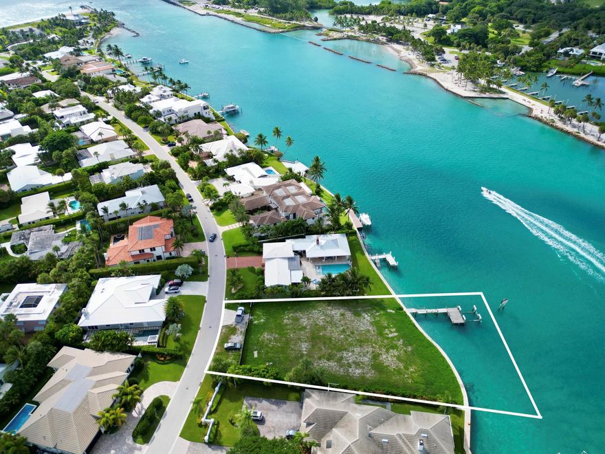 Exclusive Waterfront 1/2 Acre Lot in Jupiter Inlet Colony - Direct Inlet Frontage with Lighthouse Views. Rarely does an opportunity like this arise--an extraordinary 1/2 acre waterfront lot in the prestigious community of Jupiter Inlet Colony, offering 128 feet of prime direct frontage on the Inlet. Perfectly positioned to capture the serenity of the water and the charm of coastal living, this lot provides the ideal canvas for creating your dream estate. Whether you're looking to build a luxurious waterfront residence or a peaceful retreat, the expansive 128 feet of frontage ensures ample space for a custom designed home with endless possibilities.The gentle sound of the waves, the ever-changing light over the inlet, and the stunning vistas of the lighthouse at sunrise and sunset make this