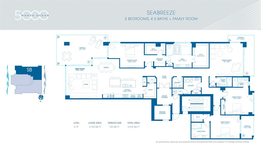 5000 NORTH OCEAN Condo - Residential