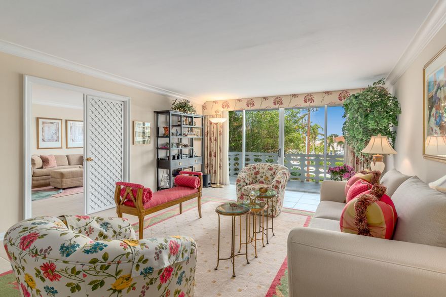 Perfectly maintained west facing 2BR/2.5BA with tree lined views.  Split floor plan and impact doors. Ready for occupancy in this sought after pet friendly and full service building: valet parking, concierge services, gym, close to beach.  Lowest priced 2BR at Sun & Surf!