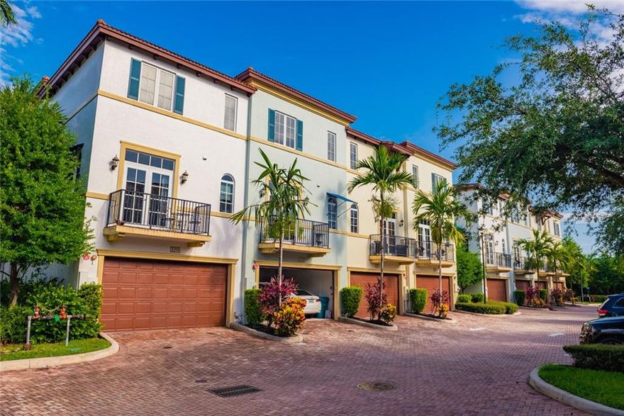 Lovely 3 bedroom, 3.5 bathroom, Tri-level townhome located in East Boynton Beach.  This waterfront Townhome Community consists of 30 newly constructed homes.  This unit features; 42 inch real wood cabinetry, granite kitchen counter-tops, stainless steel appliances, hurricane impact windows, ceramic tile in living areas, upgraded carpets in the bedrooms, open and spacious floor plan, 2 car garage, private courtyard, two balconies, walk-in closets, and much more.  The community offers; pool, hot tub just off the Intracoastal waterway, grill area, and gym.  Close to beaches, Atlantic Ave night life, fine dining, and shops.