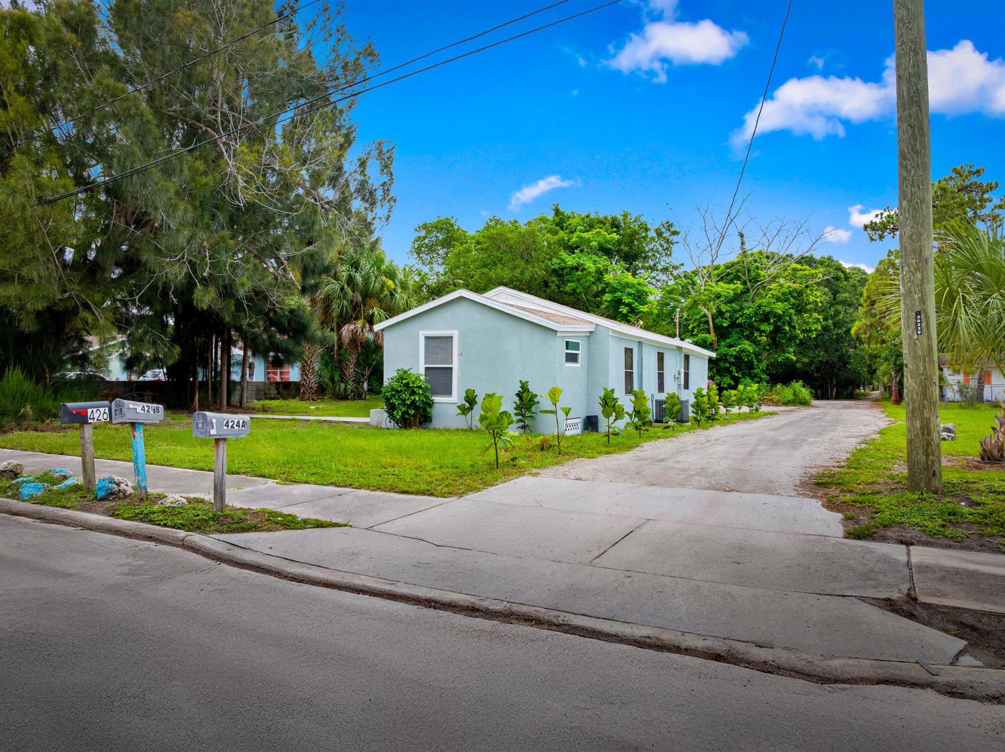 Fully renovated and affordable home in the heart of Fort Pierce! This stunning 3-bedroom, 1.5-bath residence has been completely renovated with modern finishes and attention to detail throughout. Featuring a new roof in 2024, Central Heat & AC, Waterproof Luxury Vinyl Plank Flooring with Carpeted Bedrooms for comfort, and an energy-saving tankless water heater. This home offers peace of mind and turnkey living. A beautiful kitchen equipped with Butcher-Block Countertops, decorative black appliances, and custom cabinetry. Bathrooms have been tastefully renovated and have contemporary fixtures. Just minutes from downtown Fort Pierce, beaches, and parks. Visit the award-winning downtown Fort Pierce Farmers Market on Saturdays!
