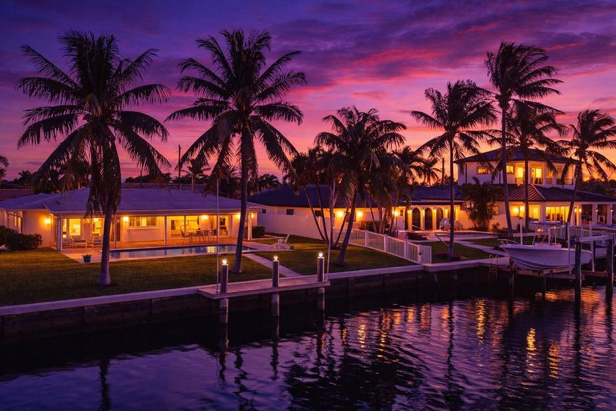 Welcome to- 751 SE 7 Ave. Indulge in the pinnacle of South Florida waterfront living in the heart of Pompano Beach, directly on the Intracoastal, just a shy 15 minutes from your backyard to the open ocean. Nestled within the coveted Cypress Estates, this rare coastal retreat offers effortless access to pristine beaches, upscale dining, and vibrant entertainment. Boasting 4 spacious bedrooms, 2 luxurious baths, oversized 2-car garage, a resort-style pool that overlooks the intracoastal, creating the perfect setting for entertaining or everyday luxury.
This home was designed for both comfort and sophistication. The 20’ deep water private dock invites endless boating adventures, completing this impeccably maintained waterfront sanctuary. The dock can be doubled to accommodate a larger vessel