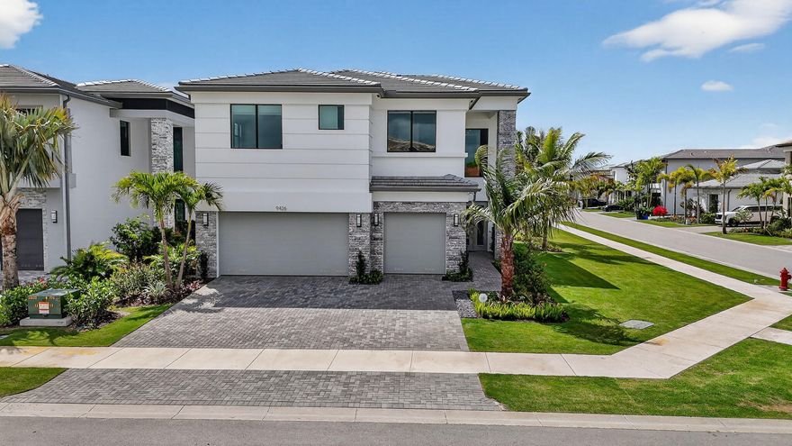 Grand Opening Tuesday! Welcome for viewings!  The new home you have been waiting for: This is it. The community you have always wanted. One of the finest residences in Lotus Edge, set on a rare corner lot w/an expansive backyard full of possibilities. Better than new, this five bedroom, five bath estate offers a three car garage with electric capability and is ideally located near the clubhouse. Features include a gas chef's kitchen with Sub Zero and Wolf appliances and a first floor in law suite with full bath.  Enjoy a luxury lifestyle with tennis, pickleball, padel, resort style pools, restaurant, spa, indoor sports court, and more. Full Spa with Sauna, Steam and Massage areas. The non equity lifestyle you have been dreaming of. Top location just off Glades, Boca Raton.