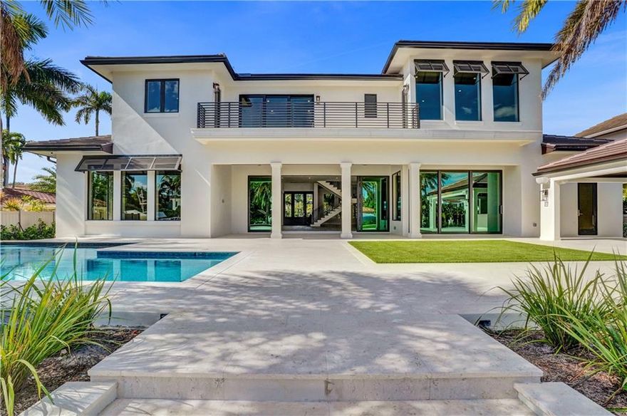 Completion date of this transitional new construction home December 2020. This home is located in Ft Lauderdale's premier location of the Las Olas Isles. Walking distance to the beach, and minutes away to great restaurants, art galleries, and the airport. The home has 100' of water frontage on a wide canal with a turning basin which is ideal for larger boats. The intracoastal and ocean are just minutes away. Spacious backyard with covered gazebo, full outdoor kitchen and seating area great for entertaining! This home has five spacious ensuite bedrooms. First floor office, elevator and a large media room, great for entertaining. Call listing agent for questions and showings. Completion date of this transitional new construction home December 2020. This home is located in Ft Lauderdale's premier location of the Las Olas Isles. Walking distance to the beach, and minutes away to great restaurants, art galleries, and the airport. The home has 100' of water frontage on a wide canal with a turning basin which is ideal for larger boats. The intracoastal and ocean are just minutes away. Spacious backyard with covered gazebo, full outdoor kitchen and seating area great for entertaining! This home has five spacious ensuite bedrooms. First floor office, elevator and a large media room, great for entertaining. Call listing agent for questions and showings.