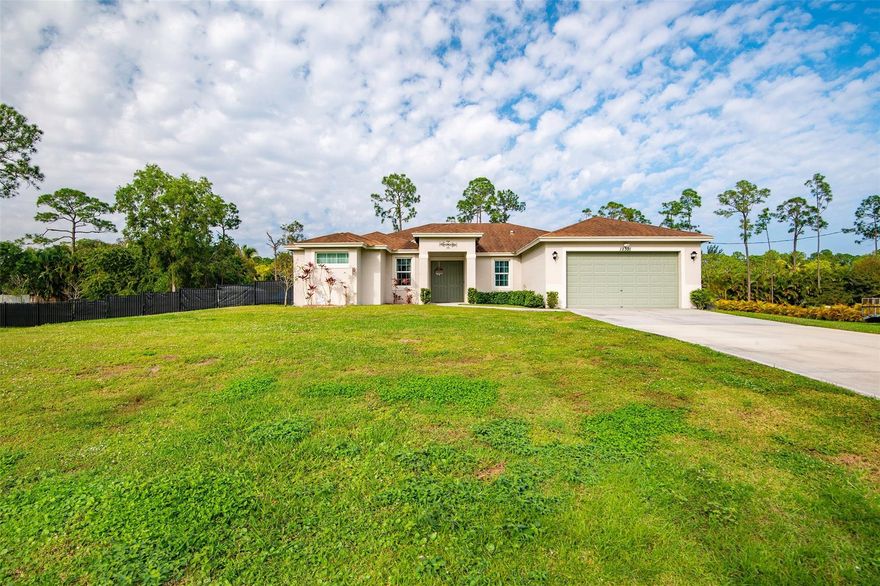 AFTER NEARLY 4 MONTHS OF BEING TEMPORARILY OFF THE MARKET THIS PROPERTY IS NOW READY TO BE SOLD!! WELCOME TO THE ACREAGE!! OUTSTANDING 3 BEDROOM PLUS OFFICE/DEN/ (COULD BE A 4TH BEDROOM) 2 BATHROOM HOME WITH A 2 CAR GARAGE AND POOL* PAVED ROAD* BUILT IN 2018* SITS ON A BEAUTIFUL 1.16 ACRE LOT* 2,405 LIVING SQUARE FEET* FORMAL DINING AREA* HURRICANE IMPACT WINDOWS AND DOORS THRU-OUT THE HOME* TILE FLOORING* BEAUTIFUL KITCHEN WITH GRANITE COUNTER-TOPS* STAINLESS STEEL APPLIANCES* LARGE COVERED PATIO AREA* THIS HOME WAS BUILT WITH AN UNMATCHED FOCUS ON BUILDING AN ENERGY EFFICIENT HOME* GREAT LOXAHATCHEE SCHOOLS NEAR BY*