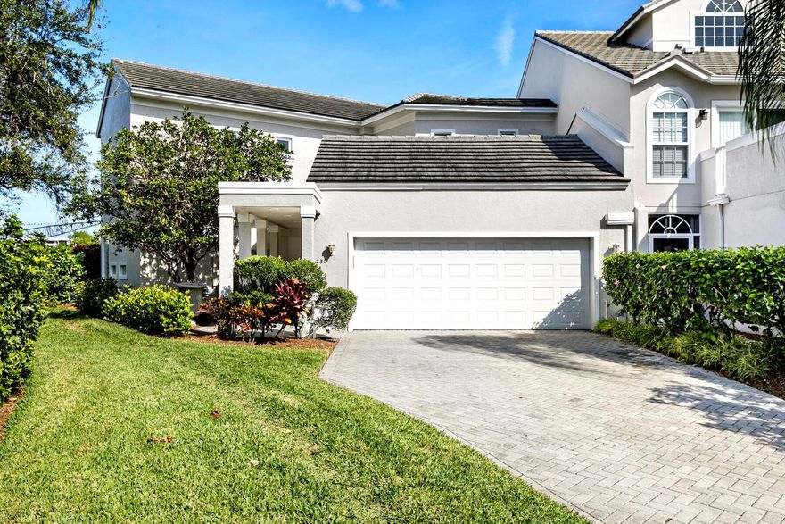 One of a kind custom residence in Jupiter Harbour. It features three bedrooms, three bathrooms with marble finishes. Open floor plan flows from kitchen, dining area to great room.  The third bedroom currently being used as a office.The views of the intercostal from every room.