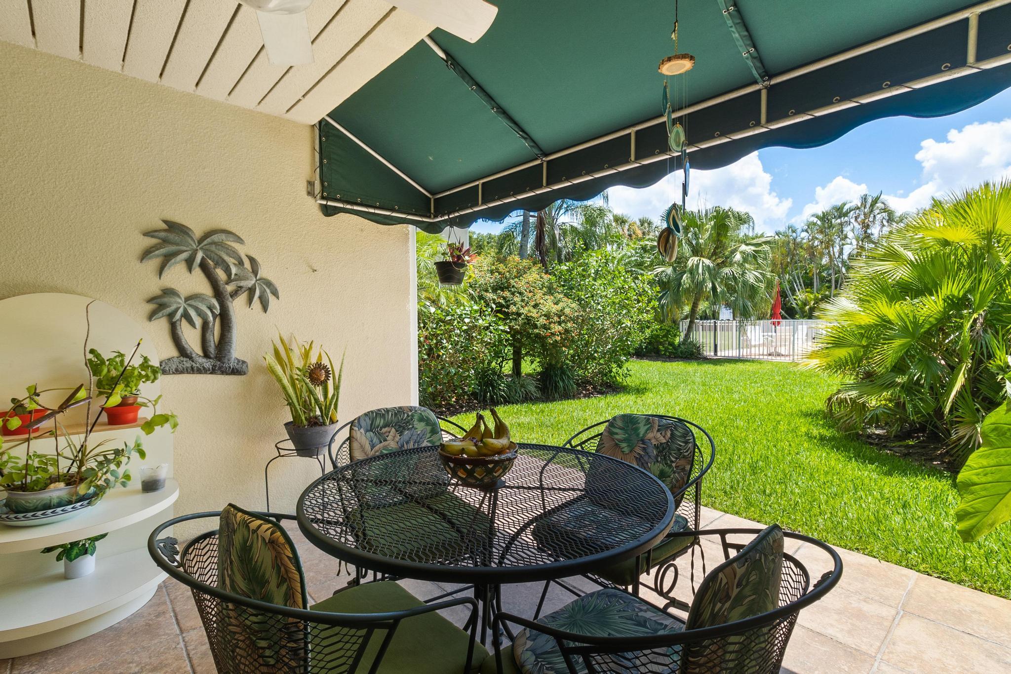 Beautiful, impeccable 3 bedroom townhouse with pool and garden view in a quiet intracoastal community.Spacious master suite with ample closet space and covered balcony overlooking the garden and pool.Unique muti use 13X13 front bedroom with builtins perfect for a home office. Indoor laundry, carport in front of unit , large covered patio.Royale Harbour is a waterfront community with park like setting along the intracoastal.This poolside paradise is steps away from the water where you can enjoy waterfront tennis or launch your kayak from the updated dock.Close to shopping, dinning ,golf and beaches.The perfect rental in the heart of North Palm Beach