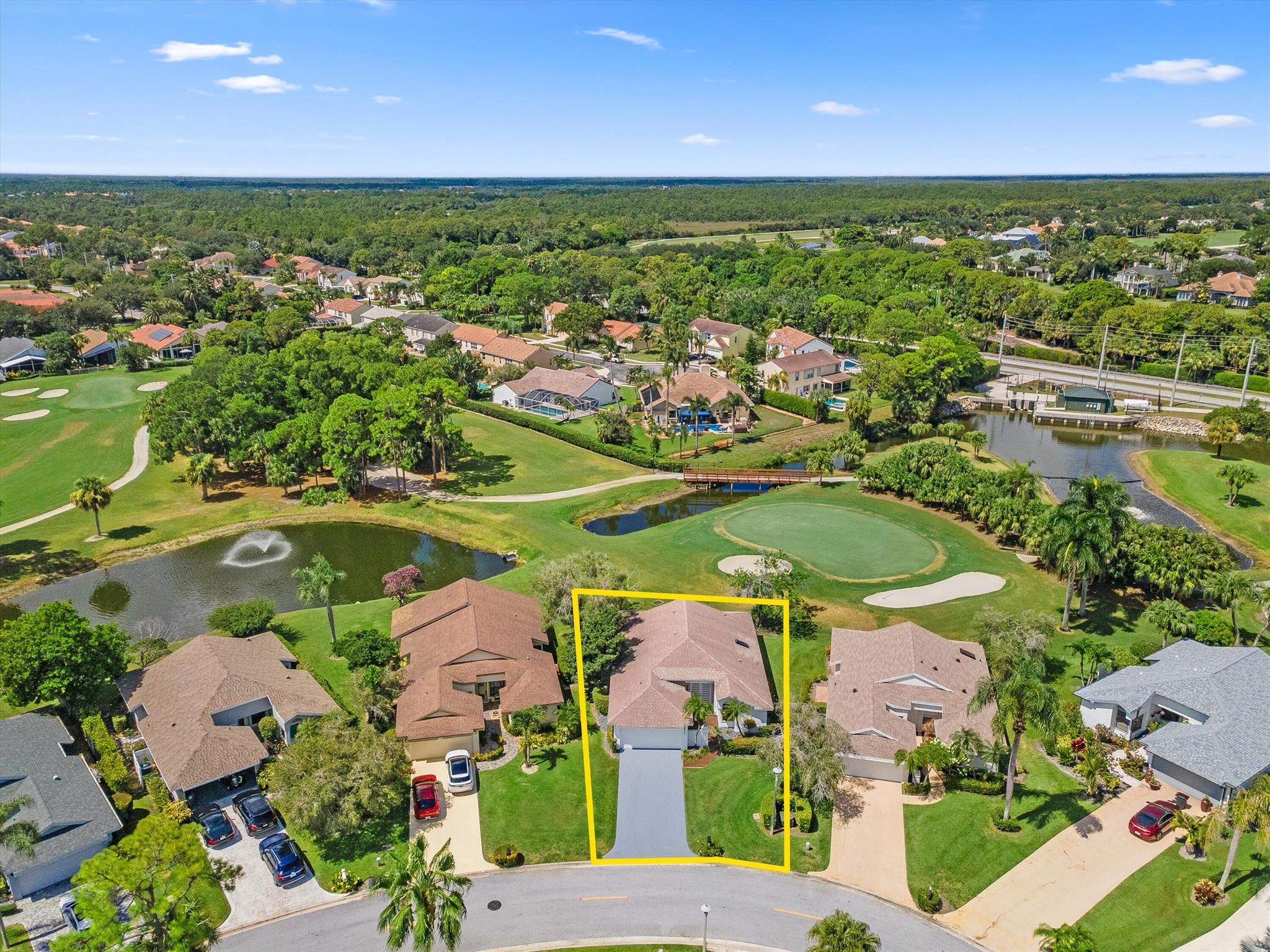 Available furnished seasonally or annually (also available unfurnished)This beautifully renovated 3-bedroom, 2-bathroom single-family home is a rare opportunity in the prestigious gated Eastpointe Country Club. Boasting panoramic lake views and sights of the Fazio-designed golf courses, the home offers refined comfort with organic elegance.Step into a grand open floor plan with soaring vaulted ceilings and a gourmet chef's kitchen featuring a large center island, high-end European cabinetry, and premium appliances. The home has been fully remodeled with Italian porcelain tile flooring throughout, designer bathrooms, custom lighting, and impact-rated windows and sliders for peace of mind.The spacious primary suite is thoughtfully designed with