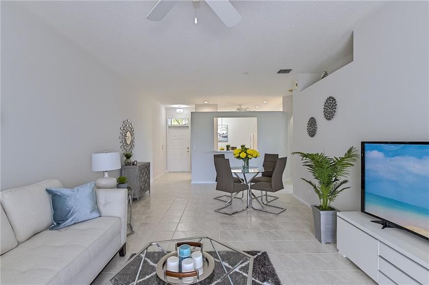 Luxuriously updated waterfront 3 bedroom 2 bath home featuring nearly 1,400 square feet with modern updates throughout. This rare find is situated in one of the most desirable lots with panoramic lake views property is located close to centers of worship. This beautiful home features an open floor plan, water views and it's move in ready!! This home is located it sought after Majestic Isles a luxurious adult community with a brand new clubhouse with all of the trimmings. Work out, swim, play tennis, crafts classes, competitive pickle ball play, shows, clubs, billiards, and more. Don't miss this rare gem. Call NOW! Luxuriously updated waterfront 3 bedroom 2 bath home featuring nearly 1,400 square feet with modern updates throughout. This rare find is situated in one of the most desirable lots with panoramic lake views property is located close to centers of worship. This beautiful home features an open floor plan, clean and move in ready. This home is located it sought after Majestic Isles a luxurious community with a brand new clubhouse with all of the trimmings. Work out, swim, play tennis, crafts classes, competitive pickle ball play, shows, clubs, billiards, and more. Don't miss this rare gem. Call NOW!