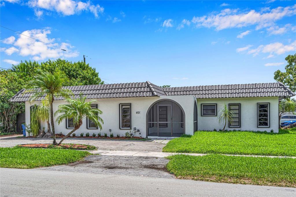 Richly appointed and meticulously maintained unit in the heart of Deerfield Beach. This beautifully updated 3BR/2BA unit has all what you are looking for. No expense has been spared during renovations, from remodeling the entire kitchen w/ brand new cabinets, countertops, backsplash, LED lighting and stainless-steel appliances. The bright and open floor plan features brand new floors throughout, renovated bathrooms, light fixtures, washer and dryer, accordion shutters, electrical, plumbing, grass and lush landscaping, resurfaced roof, sprinkles system and more. Large windows fill this entire home w/ natural light. Large driveway and private yard. Close to groceries, restaurants, shops, beach and the airport. Pet friendly. Don't miss this amazing opportunity. Ready to be moved in.