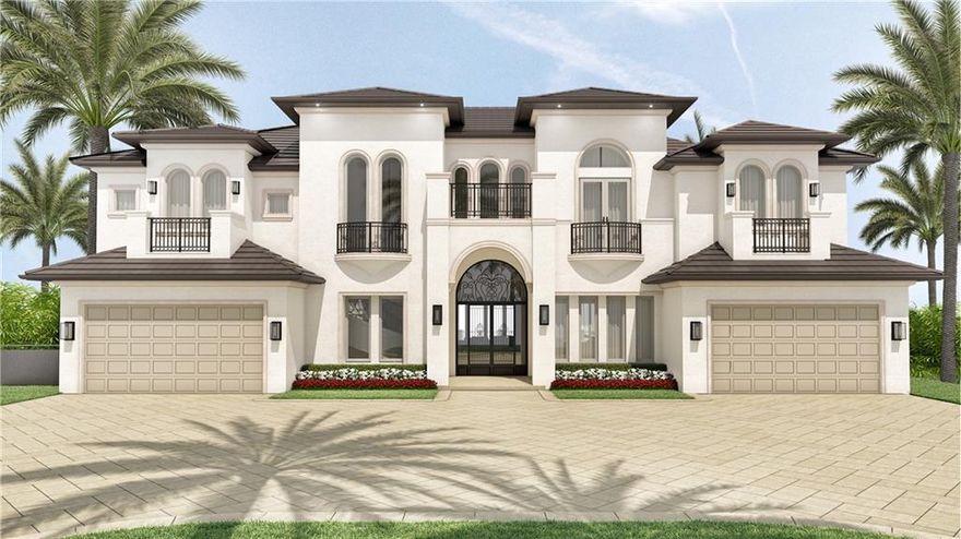 The listed price is for completed remodel estimated to be ready mid Nov. House is also available in its current construction state (negotiable price) for those buyers who may want to take over construction and add their own personal taste. This stunning 8300 sq ft Mansion (5 bed, 7 full bath and 2 half) is located on one of the best streets and offers the most incredible water views in Fort Lauderdale! "Smart House" technology, open floor plan,  lots of natural light, XL master suite, large office and wet bar,  also a cigar & wine room with temperature a controlled wine closet, and a library/multi-media room, elevator, 2 garages. The outdoor entertaining area has a large heated pool and spa with a full cabana bath, and features a 100ft concrete dock for your yacht and water toys.