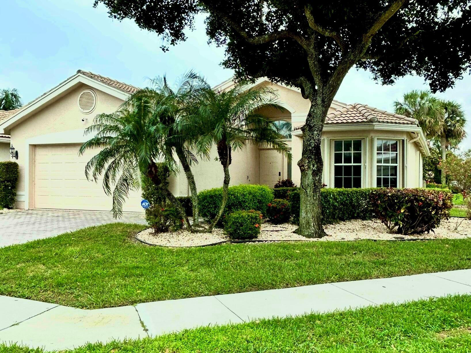 LOVELY LIGHT AND BRIGHT ADRIATIC MODEL IN THE ADULT GATED COMMUNITY OF VALENCIA FALLS ON AN OVERSIZED PRIVATE CORNER LOT. 3BR/ 2BA OPEN CONCEPT FLOOR PLAN, VAULTED CEILINGS, NEUTRAL TILE FLOORS ON A DIAGONAL THROUGHOUT. LIGHT AND BRIGHT EAT-IN KITCHEN W/ BAY WINDOW, CORIAN COUNTERS, STAINLESS STEEL APPLIANCES. LARGE PRIMARY BR W/ SITTING AREA AND ACCESS TO COVERED SCREENED IN LANAI, GRAND FITTED WALK-IN CLOSET. ENSUITE BATH HAS DUAL SINKS, ROMAN SOAKING TUB AND SEPARATE WALK-IN SHOWER. NEW DRYER, NEW FANS. ACCORDION SHUTTERS. **FABULOUS NEWLY RENOVATED CLUBHOUSE, RESORT STYLE POOL, RESISTANCE POOL, SPA, TENNIS, PICKLEBALL, BOCCE, CAFE, CARD ROOMS, FITNESS FACILITY, AEROBICS/YOGA STUDIO, GRAND SOCIAL HALL AND MUCH MORE. 7 MONTH LEASE TERM PREFERRED.