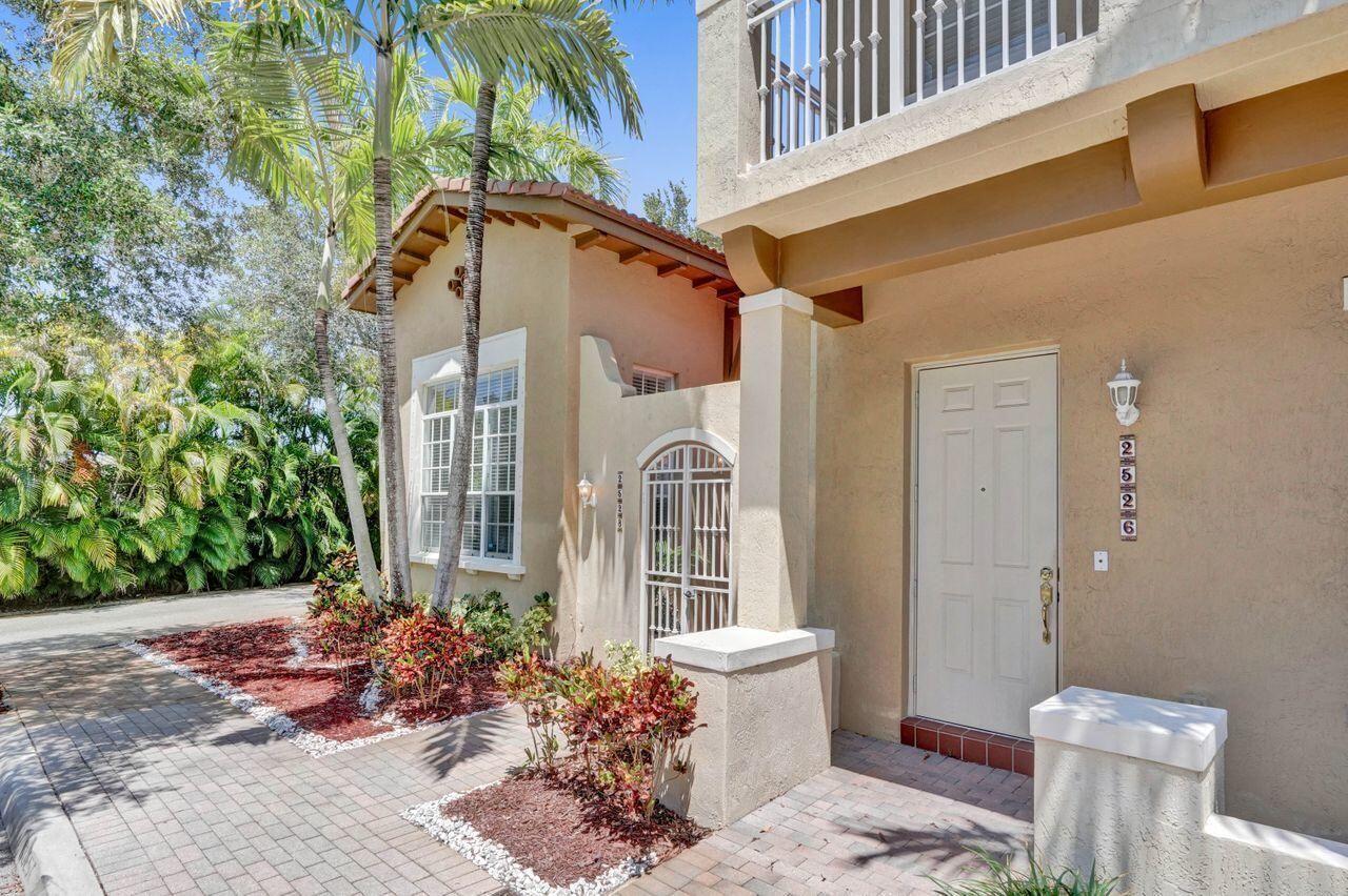3 bedroom 2.5 bathroom + loft townhouse located in a great Boynton Beach location. Very close to 95. This home is completely updated including 15 foot vaulted ceilings, 24x24 porcelain tiles, quartz countertops, stainless steel appliances and remodeled bathrooms. The open kitchen has a brand new island, quartz counters, farm house sink, custom backsplash, plus a water filtration system. This end unit has the most privacy, it is the largest model, has 2 courtyards and extra wide 2 car garage. Updates include: New 2 stage AC with Ecobee WiFi thermostat New flooring upstairs Metallic epoxy garage floor.. Freshly painted and pre inspected, seller addressed all repair items.