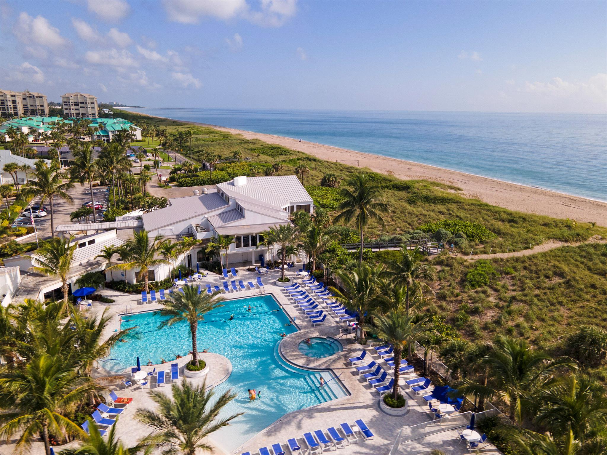 South Hutchinson Island! one bedroom one bath furnished condo in Ocean Village. Light and bright unit with vaulted ceiling. Located on the golf course and near all Ocean Village amenities. This condo would be a great rental unit if owner so desires. Enjoy the best of Florida living at this award winning oceanfront community offering 24 hr. gated entry, 9 hole par 3 golf, tennis courts, clubhouses, bocce ball, shuffleboard, pickle ball, 4 heated pools, tiki bar by main pool, oceanfront restaurant, 3000 ft of ocean front and much more. Ocean Village is located on beautiful South Hutchinson Island with 3000 ft of uncrowded & unspoiled beaches.