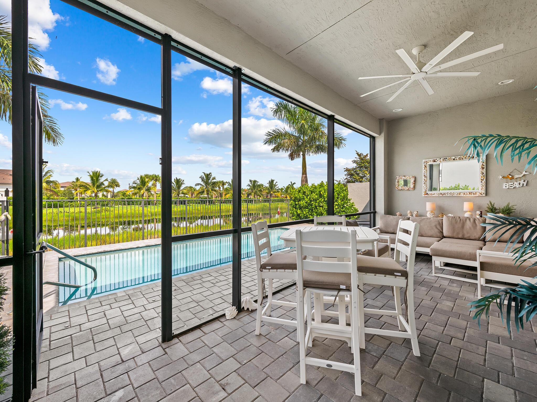 Don't miss this upgraded and remodeled, lakefront, newly constructed home. Better than new, this home has been newly built and then completely upgraded!Heated and chilled salt chlorination pool, Generator with WIFi, insulated garage with mini split in garage for AC, garage cabinets and utility room cabinets added, all tiles and fans changed, remote controlled window coverings throughout, extra pavers in back yard, custom pullout drawers in kitchen, hurricane resistant screens (up to 160 mph), extra porch outlets, handrail and colored light in pool, and more. Amazing community amenities - see photos.