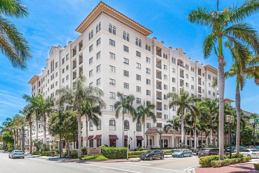 Fully furnished/turnkey luxury SHORT TERM rental in the heart of Boca Raton. This penthouse apartment features contemporary decor, a kitchen with white cabinets, 10.5 ft ceilings, and a balcony with city views. Split bedroom floor plan with King size bed in primary suite and queen bed in 2nd bedroom - both rooms with custom closets. Impact windows and sliding glass doors throughout.  Boca Grand is a luxury building offering Valet parking, 24/7 security, newly renovated heated swimming pool, jacuzzi, fitness center, business center and club room. 1 assigned parking spot inside garage. Conveniently located within walking distance to Mizner Park, great restaurants and shops, Royal Palm Place, Mizner Amphitheater, and The Boca Museum, The beach is only minutes away!