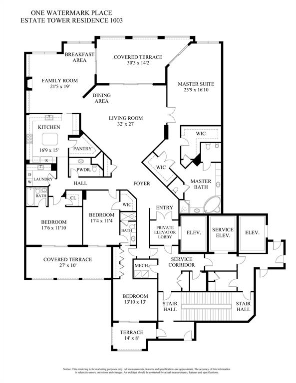 ONE WATERMARK PLACE OF THE PALM BEACHES - Residential
