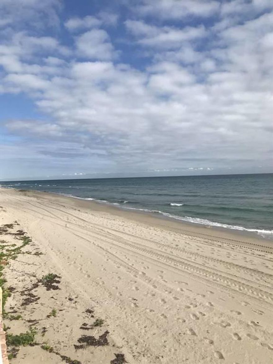 RARE CORNER UNIT in Beachfront Condo Building!! Beautiful Ocean and Intracoastal-City views from almost every room in this bright 2/2 condo! Two balconies to watch the beautiful sunrises and sunsets! 45 Ocean is a boutique condo complex in the desirable Town of Highland Beach. Direct, private beach access from the large ocean deck and pool area! Pet friendly condo for 1 small pet under 15lbs. (owners only). ••>>washer/dryer can now be installed in unit! Furn is neg.  INTERIOR PHOTOS COMING.  INFO. DEEMED RELIABLE & SUBJECT TO E&Os & CHANGES W/OUT NOTICE. ALL MEASUR. APPROX – please see Supplement Remarks The written and verbal information provided including but not limited to prices, measurements, square footages, lot sizes, calculations and statistics have been obtained and conveyed from third parties such as the applicable Multiple Listing Service, public records as well as other sources. All information including that produced by the Sellers or Listing Company are subject to errors, omissions or changes without notice and should be independently verified by any prospect for the purchase of a Property. The Sellers and Listing Company expressly disclaim any warranty or representation regarding all information. Prospective purchasers' use of this or any written and verbal information is acknowledgement of this disclaimer and that Prospects shall perform their own due diligence. Prospective purchasers shall not rely on any written or verbal information provided when entering a contract for sale and purchase. Some affiliations may not be applicable to certain geographic areas.