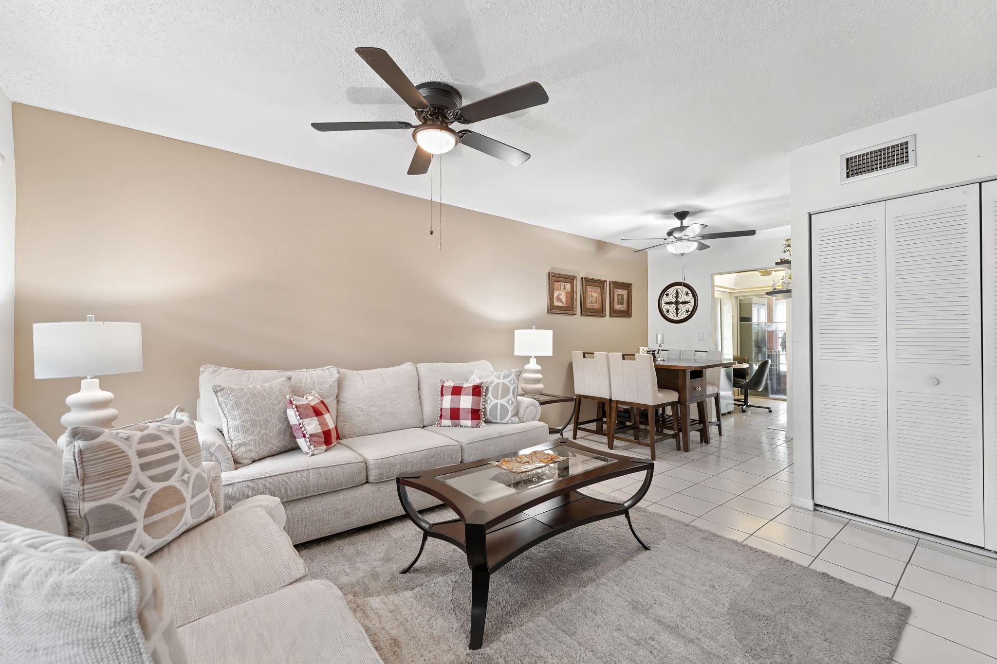 Oriole Gardens Three is a Quiet and Peaceful 55+ Community. Near to Beaches, Golf Course, Public Tennis/Pickle Ball Courts, Shopping & Restaurants. Visit the ClubHouse or Lounge by the Pool w/plenty of Lounges & Picnic Tables. This Beautiful unit Overlooks the C14 Canal which allows for Amazing Sunsets, Beautiful Views & Nice Breezes. Very Cozy & Bright 1 BR 1 BA; Freshly Painted, New Kitchen Appliances, New HWH, New Kitchen Faucet, New Bathroom Faucet & Shower Head, Newer AC, New Ceiling Fans/Lt Fixtures, New Window Treatments, SAME Tile Floors Throughout. This Active Community offers many fun planned Activities; Bingo, Dinner Dances, BBQ's, planned Trips, Clubs & more. Assoc. includes Water, Basic Cable, Roof repairs & Insurance. Assoc. Req's 20% down 700+ CS $40K+ POI NO RENTALS