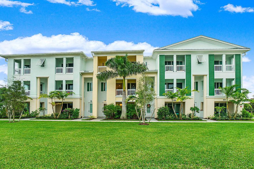 Larger Unit in Great Alton location overlooking greenspace this beautiful townhouse boasts 2750 feet of living area making it the largest townhome floorplan in Alton! Featuring 3 bedrooms/3.5 baths, a den/office, 2 covered balconies, and a 2 car garage. Large, spacious, white kitchen with quartz countertops, stainless steel appliances and a natural gas cooktop. Light and bright family area with grey porcelain plank tile in living areas, and carpeted bedrooms and stairs. The Alton Community offers a resort style pool, fitness center, tennis, bocce ball, volleyball, and more! Experience the Florida lifestyle and enjoy all that the Alton Town Center has to offer just minutes away. Available after July 7, 2026