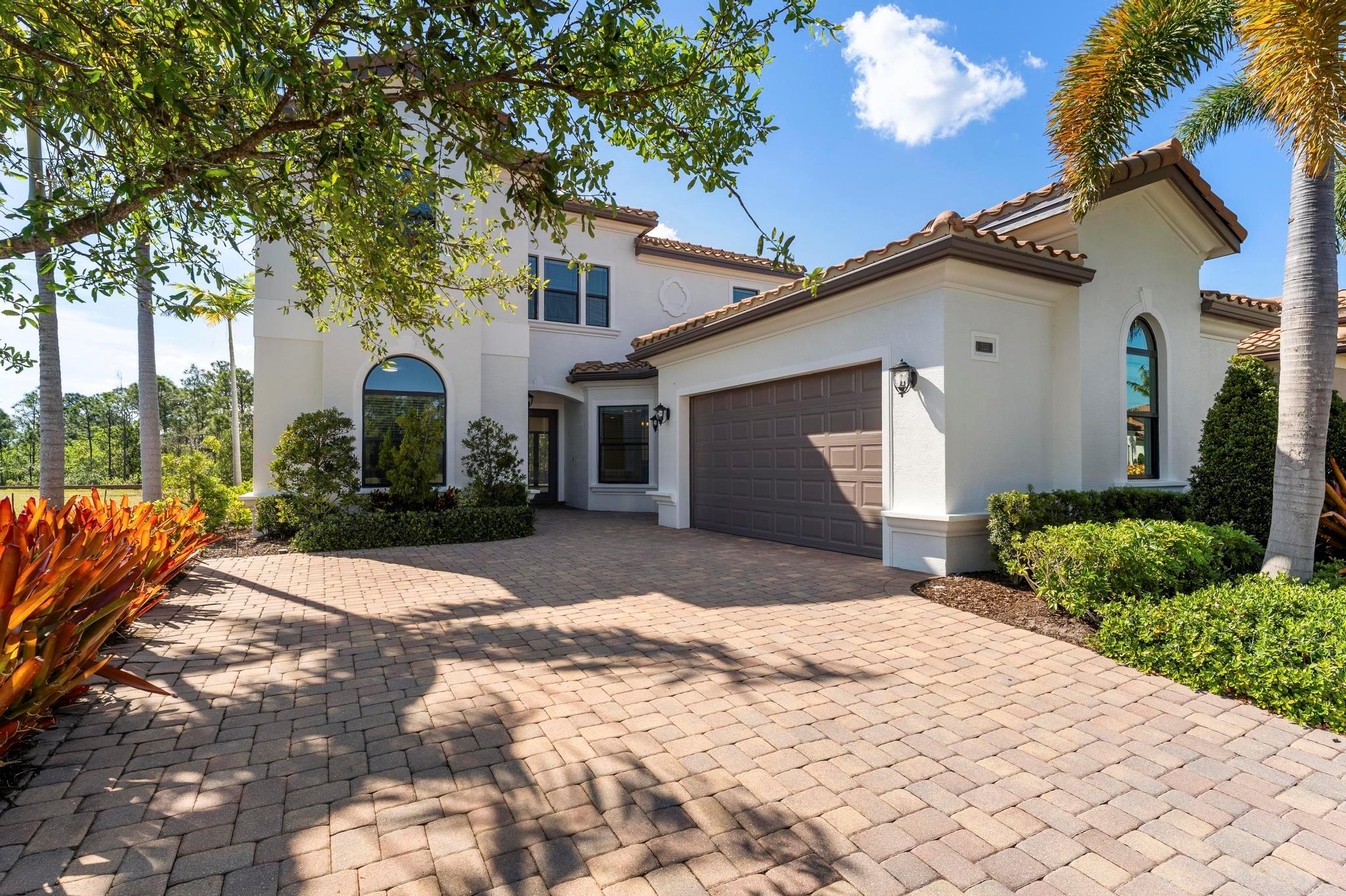 Fantastic Annual Rental Immediately Available in The Tesoro Club! Freshly painted, this pool residence is ready for you to make yourself at home. Located inside the gates of the Tesoro Club, this home provides upscale living with convenience to major roadways. 3 beds, 4.5 baths and oversized two car garage. Kitchen is connected to the main living area for easy interaction. Large downstairs owner's suite provides convenient access directly to the pool. A cabana bath ensures no wet feet through the house! Upstairs find two ample guest bedrooms and baths. Home has been recently refreshed with new paint & flooring. Pool provides a serene escape, set in a natural preserve backdrop. The lease includes access to cable TV, internet, security, weekly yard service, & exterior monthly pest control.