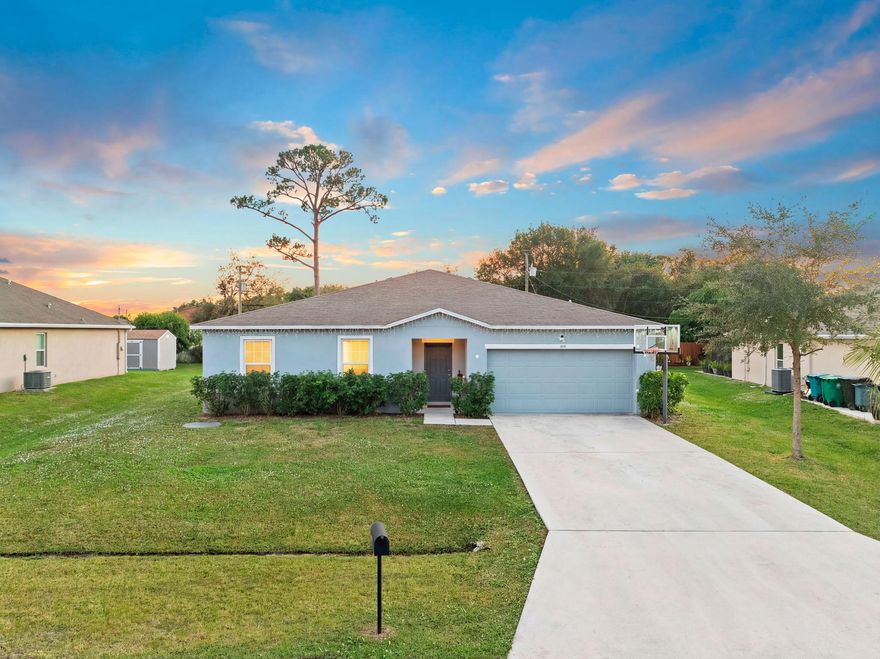 Welcome to 1414 SW Crest Ave in Port St. Lucie's desirable Palm Trails community. Built in 2020, this modern single-story home offers 4 bedrooms and 2 bathrooms with approx. 1,867 sq ft of living space on a generous lot. The well-planned layout provides bright, open living areas and a functional floor plan ideal for everyday living and entertaining. Enjoy a contemporary kitchen, spacious bedrooms, and easy indoor-outdoor flow. Located close to shopping, dining, parks, and major roadways. A wonderful opportunity for buyers seeking a newer home in a convenient Port St. Lucie location near Traditions. Don't miss out!