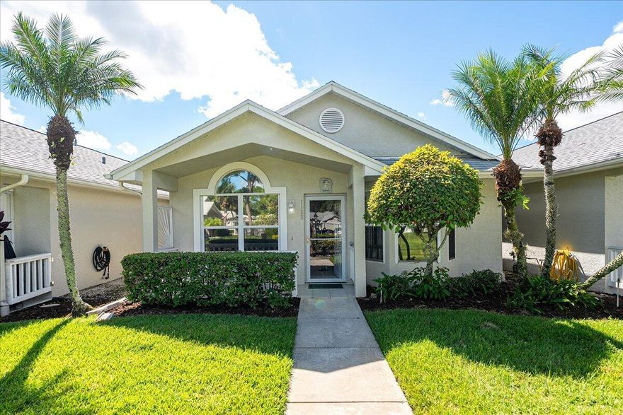 Discover one of the best values in Kings Isle! This 2-bed, 2-bath villa is set on a rare waterfront lot with peaceful lake views and easy-maintenance living; perfect for full-time residents, snowbirds, or anyone looking to downsize without sacrificing location. Instead of paying for upgrades you may not want, start with a clean canvas and personalize it to your taste. The screened patio overlooks the water, offering a quiet retreat for morning coffee or evening sunsets. Kings Isle is a gated 55+ community with resort-style pools, clubhouse, fitness, tennis, pickleball, clubs, and a full calendar of social activities. Minutes to shopping, dining, medical facilities, I-95, and all the conveniences of St. Lucie West--affordable lakefront living with endless potential!