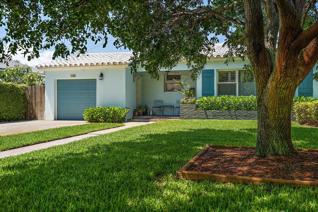 Single story 3/2 with garage, located east of Dixie walking distance to the intracoastal, short drive to the beach, near downtown West Palm, antique row, close to 95, Publix, plus much more. Fenced yard, vintage charm with all the right upgrades. Hardwood floors, patio on a quiet street. Lawn care included in rent.