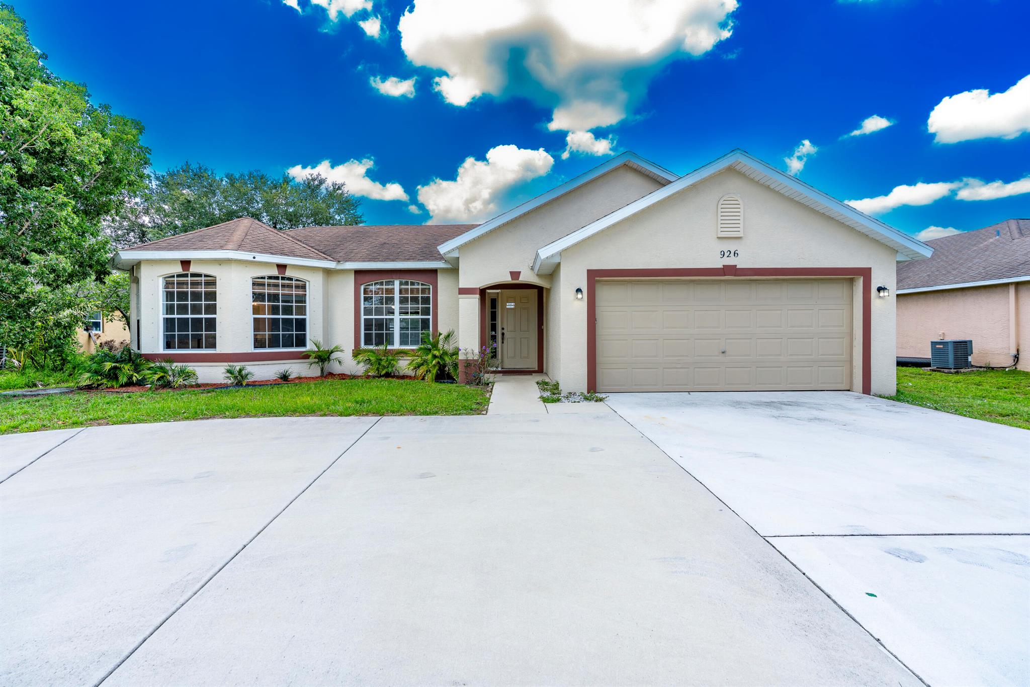 Style, Space, and Value, all at just $335K! This solid CBS home is freshly painted, move-in ready, and priced for today's market. It features 3 bedrooms, 2 bathrooms, over 1,600 SF of living space, and sits on a spacious 10,000 SF lot with room for a pool. Tile floors throughout, vaulted ceilings in the main living area, and tray ceilings in the primary suite add style and comfort. Defined layout with living room, dining room, kitchenette, and a flex/family room space ideal for office or playroom. Concrete horseshoe driveway, no HOA, and easy access to I-95 and the Turnpike. A blank canvas with tons of potential.