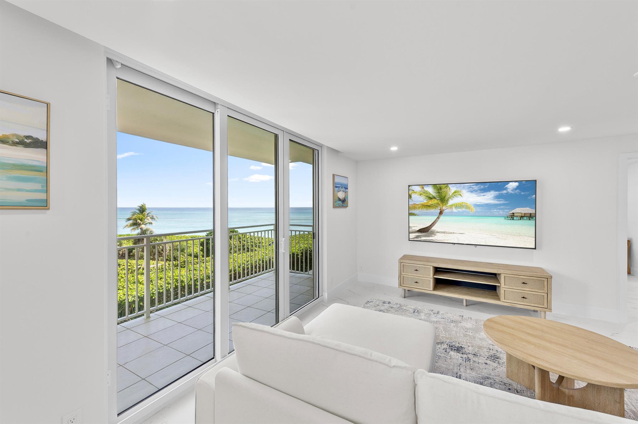 This is a showstopper in the heart of Juno Beach! Brigadoon is a sought after condo building in Juno Beach. The building is very well capitalized and has passed all it's milestones. Brand new renovation and furniture! Renovation includes - 24 x 48 porcelain tile flooring through out the entire condo. Brand new kitchen includes quartz countertops, back splash, soft close white shaker cabinets and LG appliances. Ceiling lighting installed in both bedrooms, dining room, family room and kitchen. Both closets fully built out. Brand new baseboards and paint as well. Hurricane impact windows installed 2023 and new electrical panel.