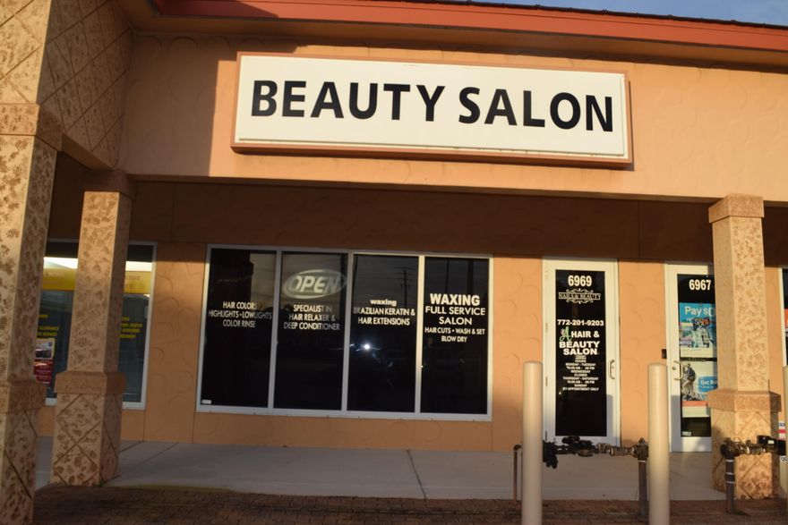 Great opportunity to own a well established, fully equipped turn key Hair Salon tastefully decorated & modern furnishings with a lucrative strong client base, located off US1 with high visibility & exposure and high traffic count. The sale includes all furnishings, 4 hair dresser's stations, 1 manicure & 1 pedicure station with plumbing. & room for more, 3 floor hair dryers, 1 wall mounted hair dryer, 2 shampoo washing bowls fully plumbed, receiving leather couch & sofa, product display wall unit.  Separate private room for facials, massage, waxing or make-up. Dreaming of to owning a high-end  Salon great income potential. look no further .  This is it!