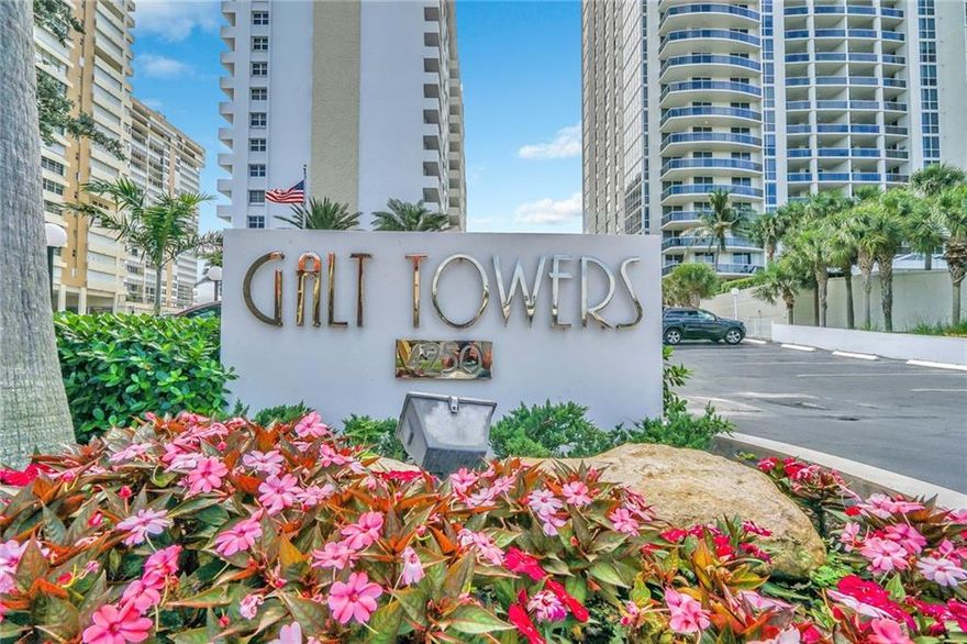 RARELY AVAILABLE SE EXPOSURE, READY TO MOVE IN, SPACIOUS 1BR, 1 & 1/2 BATH, RIGHT ON GALT OCEAN MILE. PARTIALLY RENOVATED, FRESH PAINT, CUSTOM MADE EUROPEAN KITCHEN AND CABINETS OFFERING LOTS OF SPACE. WASHER/DRYER IN UNIT. BUILT-IN PANTRY. FREE A/C, HOT WATER AND CABLE. 24 HOURS SECURITY, POOL TABLE AND LIBRARY, PARTY ROOM WITH PIANO. HEATED POOL ON SE EXPOSURE AND GYM. WALKING DISTANCE TO SHOPPING AND RESTAURANTS.