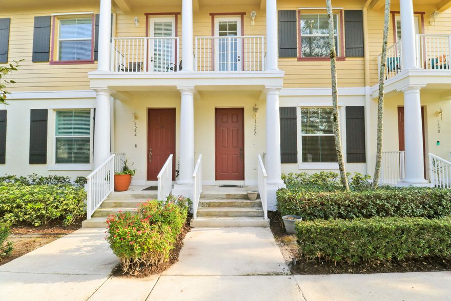 Spacious 3-bedroom, 2 1/2 bath townhouse with a one-car garage in the heart of the desirable Abacoa neighborhood in Jupiter! Enjoy a functional floor plan, ample living space, and a prime location just steps from restaurants, shops, parks, pools, tennis, pickleball, Roger Dean Stadium and the Abacoa Golf Club. The primary suite includes a walk-in closet, in-suite bathroom and private balcony. Perfectly situated for convenience and lifestyle in one of Jupiter's most sought-after neighborhoods. Conveniently located near beautiful Florida east coast beaches, I-95, Florida's Turnpike, and convenient to Palm Beach International Airport--offering the ultimate in Jupiter lifestyle.