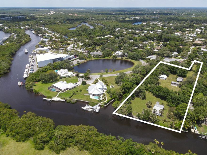 Exceptional and rarely available, this 2.66-acre R-2 zoned property offers 193 feet of direct waterfrontage along the scenic St. Lucie River. Whether you envision building a private riverfront estate, creating a multi-home compound, or pursuing a development project, this parcel offers unmatched potential in one of Stuart's most desirable and connected waterways.