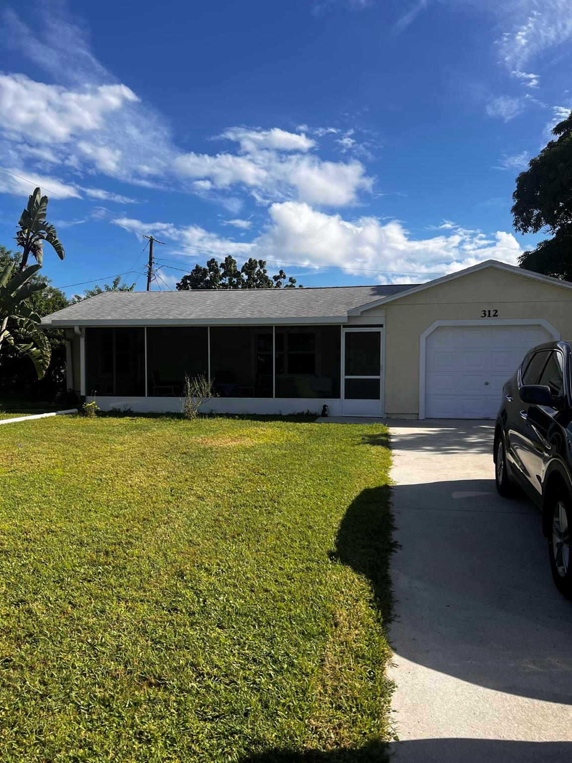 Charming single story home in the heart of Port Saint Lucie and neighborhood of Swan Park, this cozy 2 bedroom, 2 bath home with a garage is perfect for those seeking comfort and convenience. With nearly 1000 square feet of living space, this home offers a well laid out floor plan, ideal for first time buyers, down sizers, or anyone wanting low maintenance living without sacrificing character. Fenced in back yard and enclosed crawl space.
