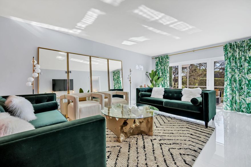 FULL RESERVES. TURNKEY, FULLY FURNISHED, OPEN CONCEPT ! CONTEMPORARY 2/2 on the GOLF COURSE, 10 minutes to the BEACH. WASHER/DRYER hookup! 2 Master Suites, one w/full golf course view. Huge FULL IMPACT Windows/Slider, New Floors, Kitchen and Paint. Shaker Cabinets, SS Appliances, Long Quartz Countertops. PARK in front of your door — no building entry required! Private location, yet 5-minutes to everything: shopping, restaurants, Walmart, CVS, Home Depot  and ''The Pomp'', the $2 BILLION development w/1.3 million sft retail and entertainment space, including the newly renovated HARRAH'S CASINO, TOPGOLF and a ton of dining options. POMPANO BEACH is one of the fastest-growing cities in South Florida, known for restaurants, roof-top bars, 5-star waterfront dining or pizza at a sidewalk table. The Fisher Family Fishing Pier and new beachfront children's play/water areas are just 10 minutes away. The "Pompano Beach Innovation District" has already been approved, and the improvements will SKY-ROCKET YOUR INVESTMENT VALUE IN THE NEXT 3 YEARS. THIS IS YOUR CHANCE TO BE PART OF THE PROFIT AND APPRECIATION THAT ARE COMING - DON'T MISS IT. Some Pompano Beach upscale restaurants close: Houston's, PIER 6 ROOFTOP, The Foundry, Maxx's Café or grab a slice @ Heavenly Pizza. More are being added as we speak. The Waldorf Astoria began a 28-story w/residences starting at nearly $3M. Casual places are also plentiful: The Beach House, Oceanic, Lucky Fish Tiki Bar - everything from waterfront dining to fudge :) Nearby: Pompano Community Park: NEW GREG NORMAN SIGNATURE GOLF COURSE, 12 pickle-ball courts, playground, grills, benches, rental pavilions, basketball, concerts, walking/ biking/ jogging trail/ inline skating, volleyball, restrooms, dog park, and SO MUCH MORE. I-95 and Turnpike only 5 mins away, Airport 20 mins, South Beach 40 mins, PBI 35 mins, FLL Executive 10 mins, Boca Raton Executive 20 minutes. It's all about the LOCATION ! YOU ARE GOING TO LOVE LIFE in this great home.